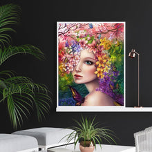 Lade das Bild in den Galerie-Viewer, Blumen Mädchen - voller quadratischer Diamant - 40x50cm
