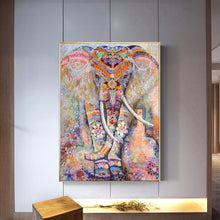 Lade das Bild in den Galerie-Viewer, Ethnische Elefant - voller quadratischer Diamant - 40x50cm
