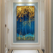 Lade das Bild in den Galerie-Viewer, Waldlandschaft - voller runder Diamant - 45x85cm
