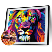Lade das Bild in den Galerie-Viewer, Bunte Löwe - voller quadratischer Diamant - 50x40cm

