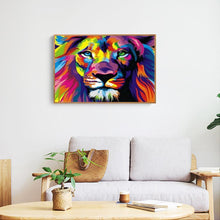 Lade das Bild in den Galerie-Viewer, Bunte Löwe - voller quadratischer Diamant - 50x40cm
