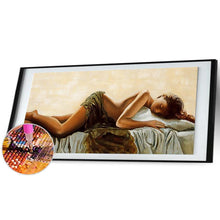 Lade das Bild in den Galerie-Viewer, Dornröschen - voller runder Diamant - 90x40cm
