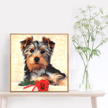 Lade das Bild in den Galerie-Viewer, Hund Tier - voller runder Diamant - 30x30cm
