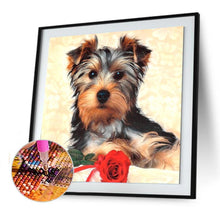 Lade das Bild in den Galerie-Viewer, Hund Tier - voller runder Diamant - 30x30cm
