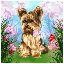 Lade das Bild in den Galerie-Viewer, Hund Tier - voller runder Diamant - 30x30cm
