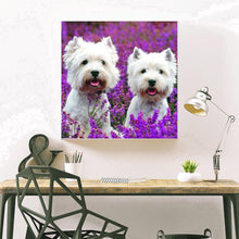 Lade das Bild in den Galerie-Viewer, Hund Tier - voller runder Diamant - 30x30cm
