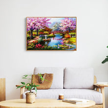 Lade das Bild in den Galerie-Viewer, Frühlingsbrücke - voller quadratischer Diamant - 50x40cm
