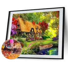 Lade das Bild in den Galerie-Viewer, Hütte Weihnachten - voller quadratischer Diamant - 50x40cm
