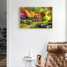 Lade das Bild in den Galerie-Viewer, Hütte Weihnachten - voller quadratischer Diamant - 50x40cm
