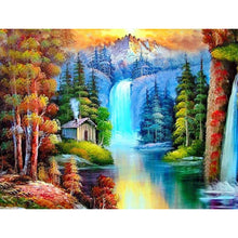 Lade das Bild in den Galerie-Viewer, Wasserfall - voller quadratischer Diamant - 50x40cm
