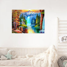 Lade das Bild in den Galerie-Viewer, Wasserfall - voller quadratischer Diamant - 50x40cm
