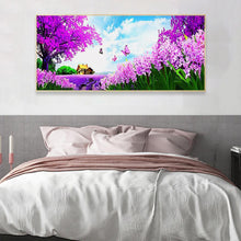 Lade das Bild in den Galerie-Viewer, Schmetterling fliegen - voller runder Diamant - 100x50cm
