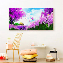 Lade das Bild in den Galerie-Viewer, Schmetterling fliegen - voller runder Diamant - 100x50cm
