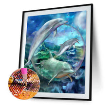 Lade das Bild in den Galerie-Viewer, Delphin - voller runder Diamant - 30x40cm
