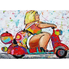 Lade das Bild in den Galerie-Viewer, Mädchen - voller runder Diamant - 40x30cm
