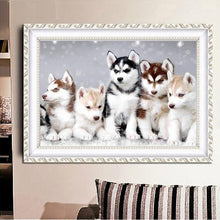 Lade das Bild in den Galerie-Viewer, Welpen Schlafzimmer - voller quadratischer Diamant - 50x40cm
