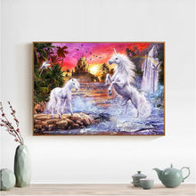 Lade das Bild in den Galerie-Viewer, Pferd - voller quadratischer Diamant - 50x40cm
