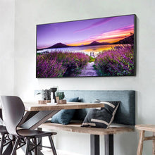 Lade das Bild in den Galerie-Viewer, Seeblume - voller runder Diamant - 100x40cm
