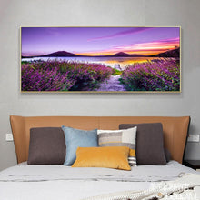 Lade das Bild in den Galerie-Viewer, Seeblume - voller runder Diamant - 100x40cm
