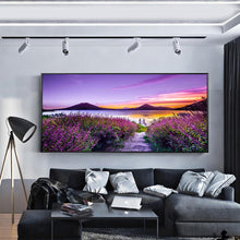 Lade das Bild in den Galerie-Viewer, Seeblume - voller runder Diamant - 100x40cm
