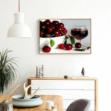 Lade das Bild in den Galerie-Viewer, Kirsche - voller runder Diamant - 40x30cm
