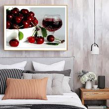 Lade das Bild in den Galerie-Viewer, Kirsche - voller runder Diamant - 40x30cm
