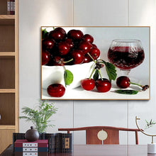 Lade das Bild in den Galerie-Viewer, Kirsche - voller runder Diamant - 40x30cm
