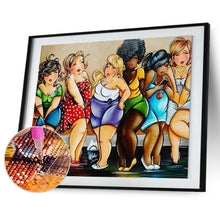 Lade das Bild in den Galerie-Viewer, Cartoon Damen - voller runder Diamant - 40x30cm

