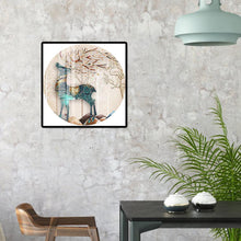 Lade das Bild in den Galerie-Viewer, Hirsch - voller runder Diamant - 40x40cm
