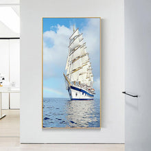 Lade das Bild in den Galerie-Viewer, Schiff - voller runder Diamant - 45x85cm
