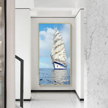 Lade das Bild in den Galerie-Viewer, Schiff - voller runder Diamant - 45x85cm
