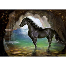 Lade das Bild in den Galerie-Viewer, Pferd - voller runder Diamant - 40x30cm
