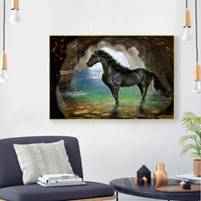 Lade das Bild in den Galerie-Viewer, Pferd - voller runder Diamant - 40x30cm
