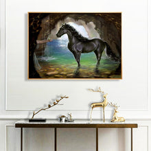 Lade das Bild in den Galerie-Viewer, Pferd - voller runder Diamant - 40x30cm
