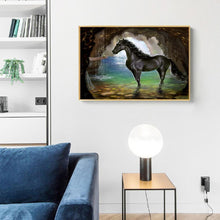 Lade das Bild in den Galerie-Viewer, Pferd - voller runder Diamant - 40x30cm
