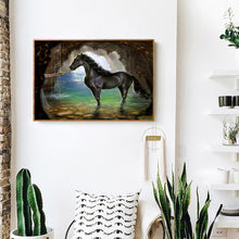 Lade das Bild in den Galerie-Viewer, Pferd - voller runder Diamant - 40x30cm
