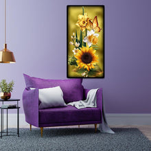 Lade das Bild in den Galerie-Viewer, Sonnenblume - voller runder Diamant - 45x85cm
