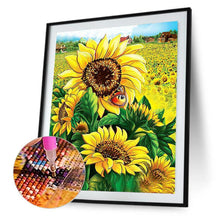 Lade das Bild in den Galerie-Viewer, Positive Sonnenblumen - voller quadratischer Diamant - 40x50cm
