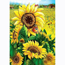 Lade das Bild in den Galerie-Viewer, Positive Sonnenblumen - voller quadratischer Diamant - 40x50cm
