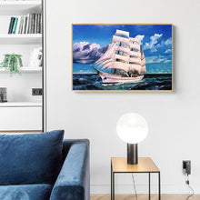Lade das Bild in den Galerie-Viewer, Segelschiff - voller quadratischer Diamant - 50x40cm
