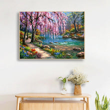 Lade das Bild in den Galerie-Viewer, Flussbaum - voller quadratischer Diamant - 40x40cm
