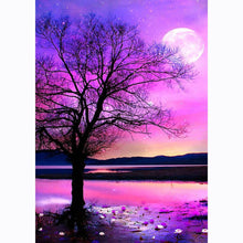 Lade das Bild in den Galerie-Viewer, Fantasy Mondbaum - voller quadratischer Diamant - 40x50cm
