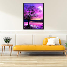 Lade das Bild in den Galerie-Viewer, Fantasy Mondbaum - voller quadratischer Diamant - 40x50cm
