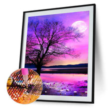 Lade das Bild in den Galerie-Viewer, Fantasy Mondbaum - voller quadratischer Diamant - 40x50cm
