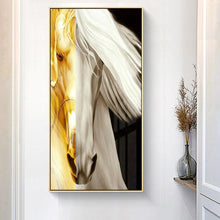 Lade das Bild in den Galerie-Viewer, Zwei - Farbe Pferd Set - voller runder Diamant - 45x85cm
