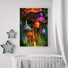 Lade das Bild in den Galerie-Viewer, Pilzhaus - voller quadratischer Diamant - 40x50cm

