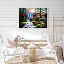 Lade das Bild in den Galerie-Viewer, Kreuz-Ctitch Berghütte - voller quadratischer Diamant - 50x40cm
