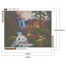 Lade das Bild in den Galerie-Viewer, Kreuz-Ctitch Berghütte - voller quadratischer Diamant - 50x40cm

