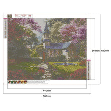 Lade das Bild in den Galerie-Viewer, Kreuz-Ctitch Berghütte - voller quadratischer Diamant - 50x40cm
