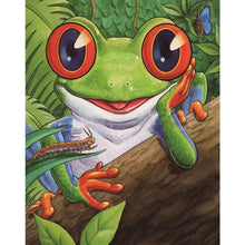 Lade das Bild in den Galerie-Viewer, Frosch - voller quadratischer Diamant - 40x50cm
